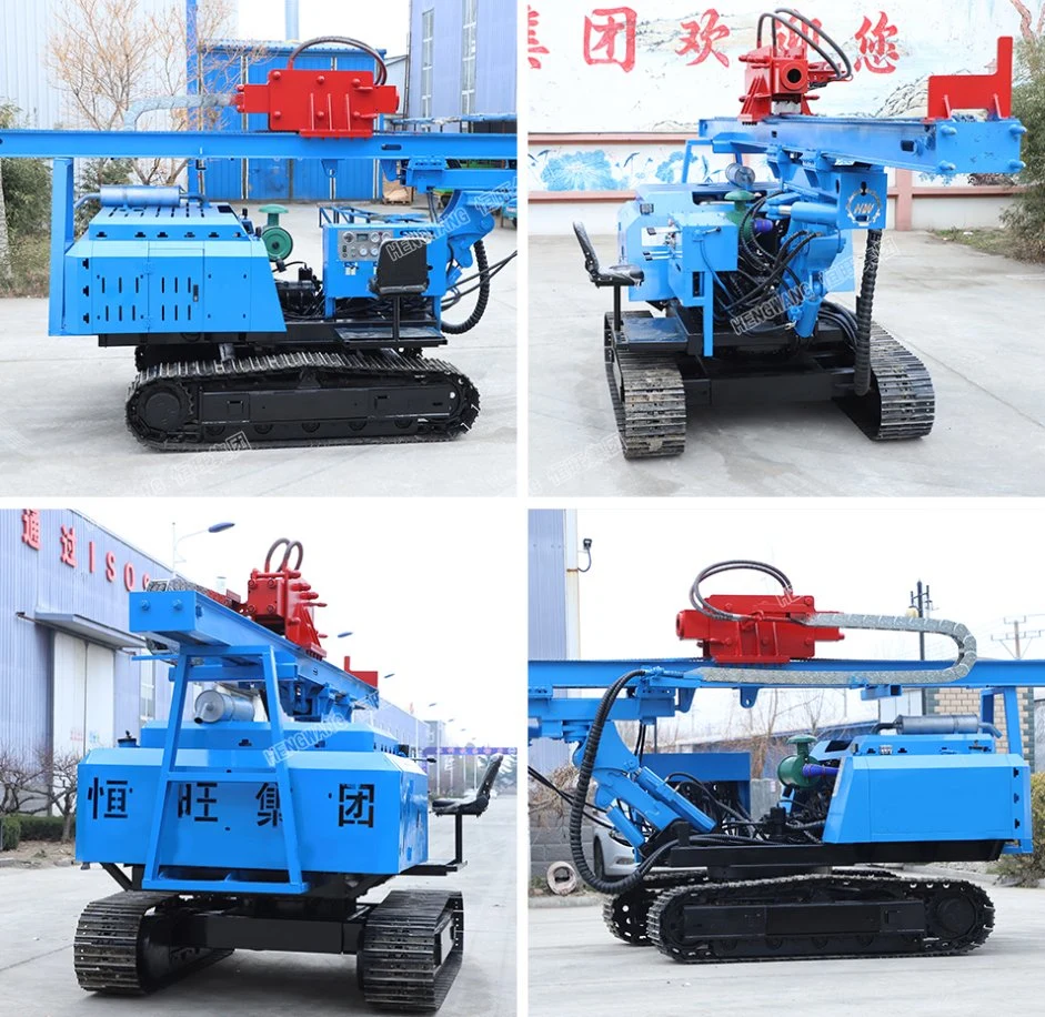 3m/4m/5m/6m Rotary Hydraulic Photovoltaic/Solar Crawler Pile Driver Use for Wind/Solar Photovoltaic Power Plants