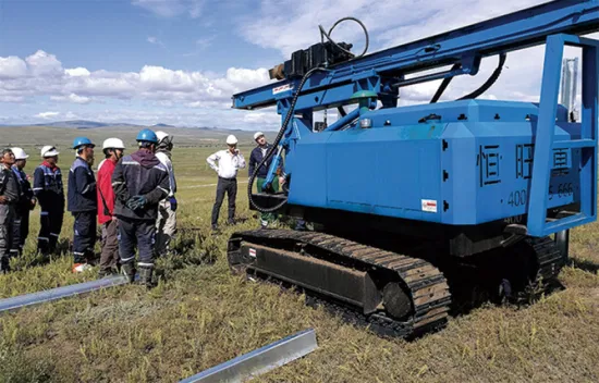 Controlador de pila sobre orugas solar/fotovoltaico hidráulico giratorio de 3m/4m/5m/6m para plantas de energía eólica/solar fotovoltaica