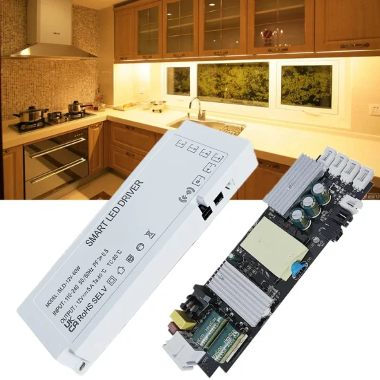 Controlador LED inteligente de 12V, 24V, 24W, 36W, 40W, 60W, 100W, 150W, fuente de alimentación LED, luz de tira para armario de cocina